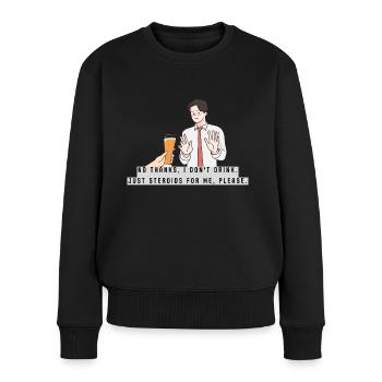 Just Steroids for me, please - Frauen Premium Bio Pullover - Schwarz - Vorne - Julia (174cm)