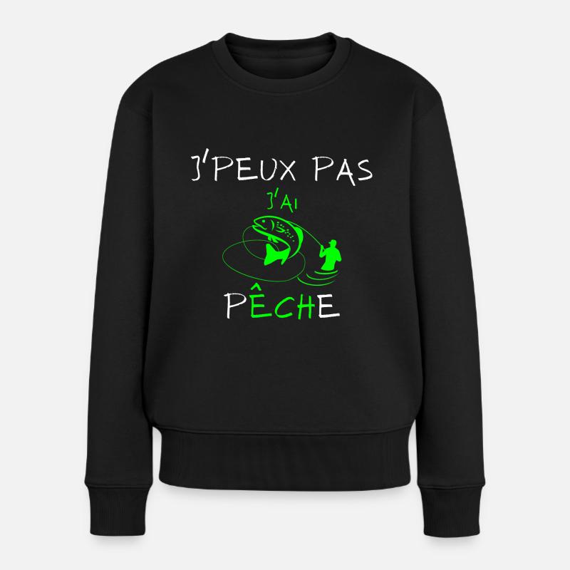 j'peux pas j'ai Pêche - Pull Premium bio Femme - noir
