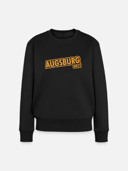 Augsburg 0821 Vorwahl - Frauen Premium Bio Pullover - Schwarz