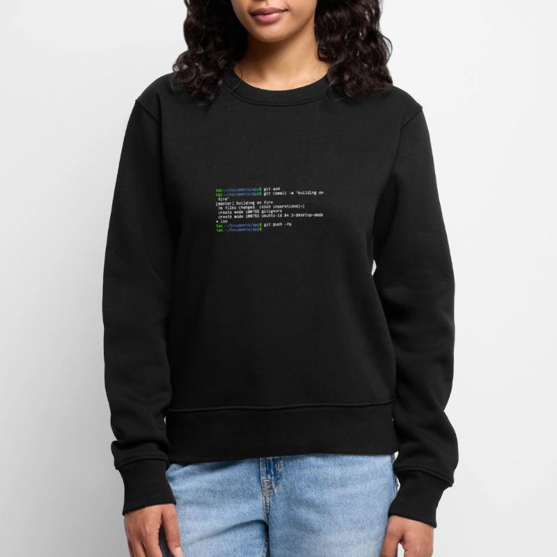 linux shell git building on fire Pull Premium bio Femme