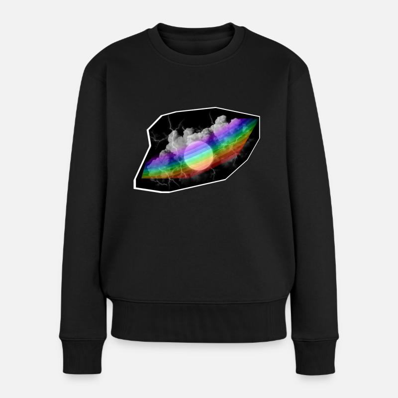 Rainbow Storm - Women's Premium Organic Jumper - black