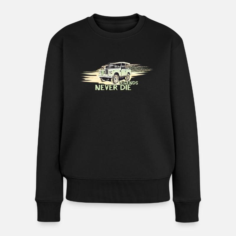 LandRover Defender Serie - Frauen Premium Bio Pullover - Schwarz
