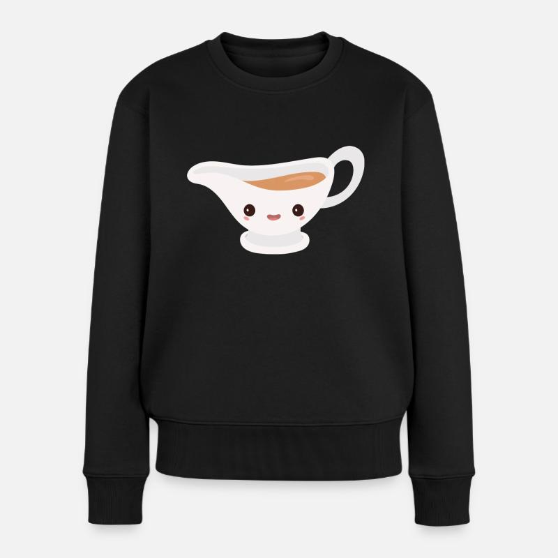 Braten Soße - Frauen Premium Bio Pullover - Schwarz