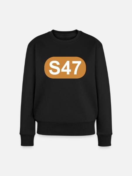 S-Bahn Berlin S47 - Frauen Premium Bio Pullover - Schwarz