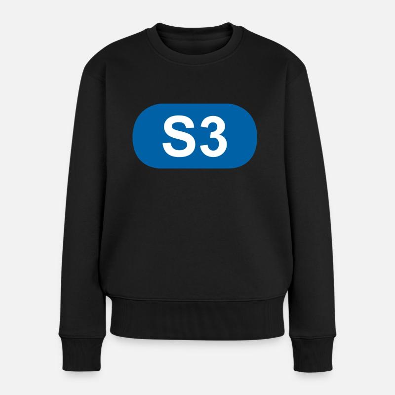 S-Bahn Berlin S3 - Frauen Premium Bio Pullover - Schwarz