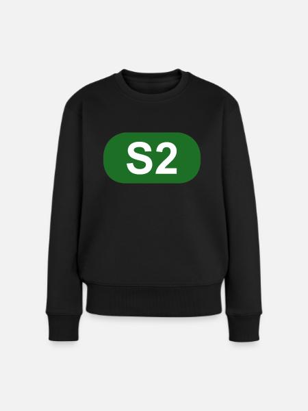 S-Bahn Berlin S2 - Frauen Premium Bio Pullover - Schwarz