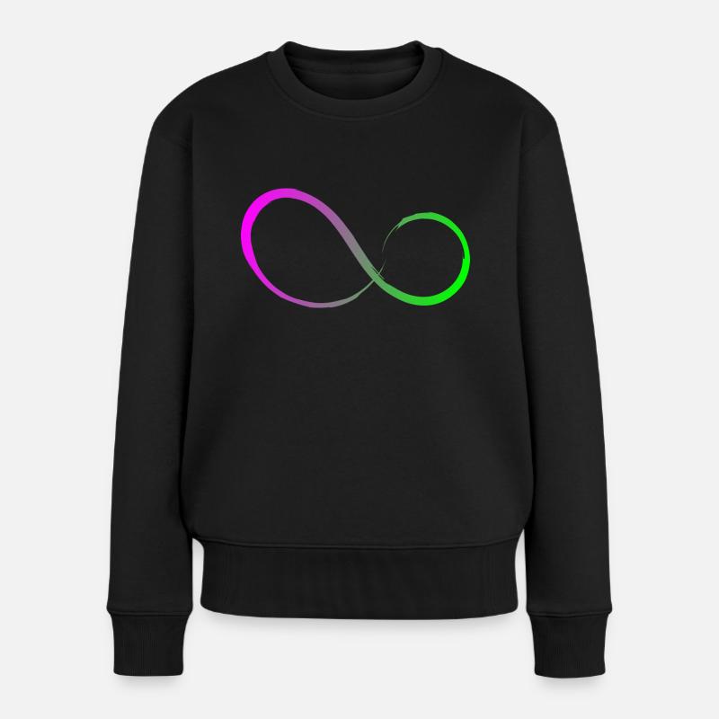 Unendlichkeitszeichen Unendlichkeit Symbol Design - Frauen Premium Bio Pullover - Schwarz