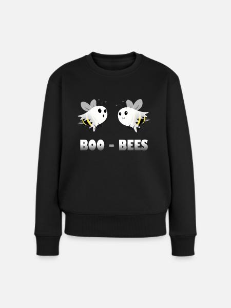 Boo bees - Frauen Premium Bio Pullover - Schwarz