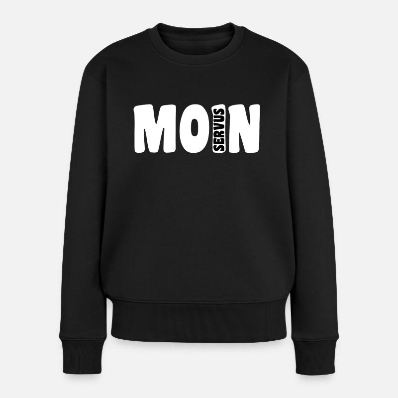 Moin Servus | White - Frauen Premium Bio Pullover - Schwarz