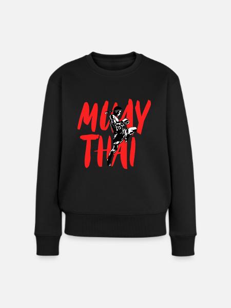 Muay Thai Fighter - Frauen Premium Bio Pullover - Schwarz