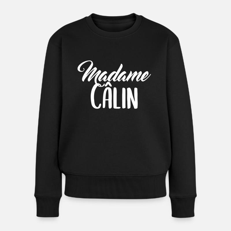 Madame Câlin blanc - Pull Premium bio Femme - noir