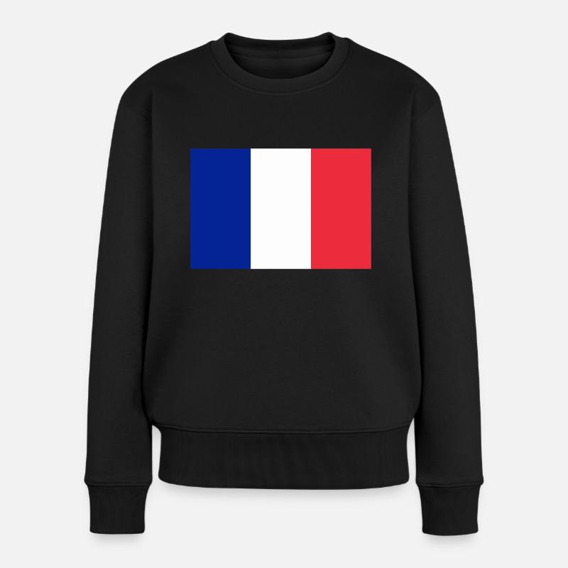 Drapeau français / French flag - Pull Premium bio Femme - noir