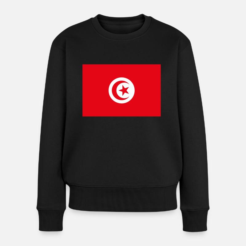 Drapeau Tunisie / Tunisian flag - Pull Premium bio Femme - noir