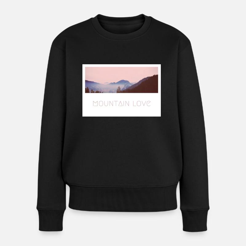 Mountain Love - Frauen Premium Bio Pullover - Schwarz