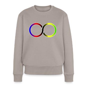 Cyclist Infinite Weltmeister - Frauen Premium Bio Pullover - Taupe - Vorne - Julia (174cm)