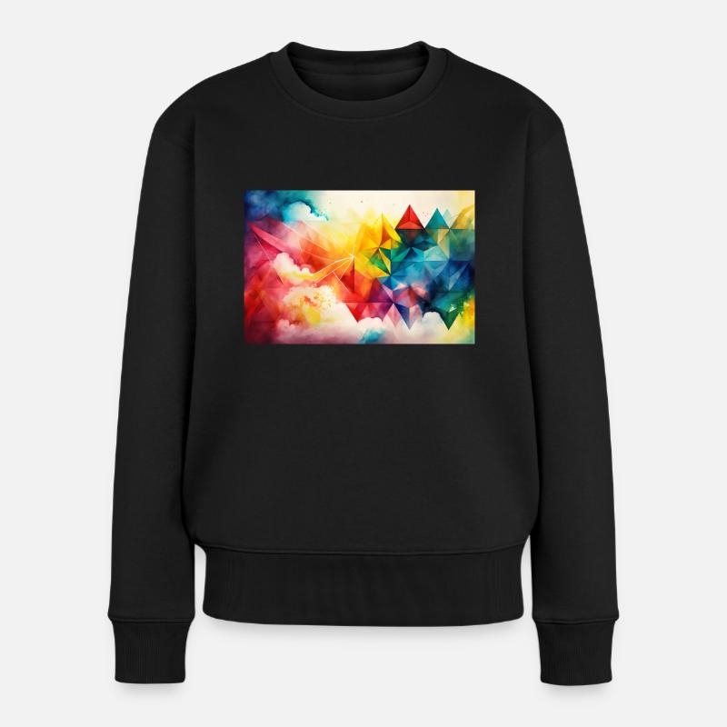 Farbe Farbe - Frauen Premium Bio Pullover - Schwarz