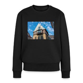 historische Bäckergilde Goslar - Frauen Premium Bio Pullover - Schwarz - Vorne - Julia (174cm)