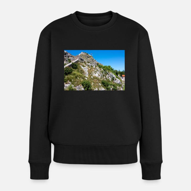 Festung Knin (Kninska tvrđava) Kroatien - Frauen Premium Bio Pullover - Schwarz