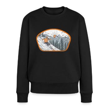 Drôle de ski cool - Pull Premium bio Femme - noir - Devant - Julia (174cm)