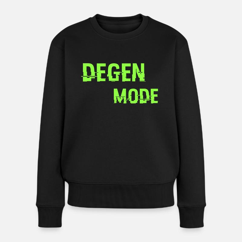 Degen-Modus - Frauen Premium Bio Pullover - Schwarz