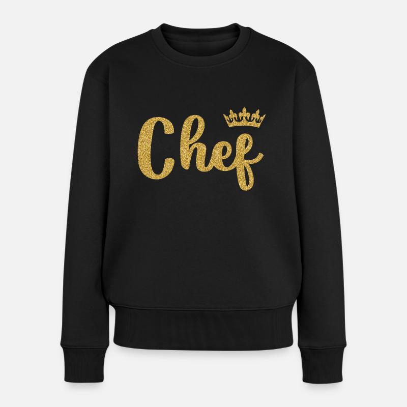 Chef - Frauen Premium Bio Pullover - Schwarz