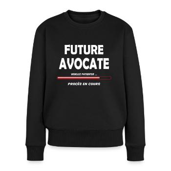 Future avocate - Pull Premium bio Femme - noir - Devant - Julia (174cm)