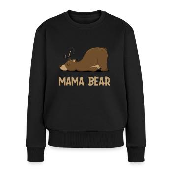 Mama Bear - Frauen Premium Bio Pullover - Schwarz - Vorne - Julia (174cm)