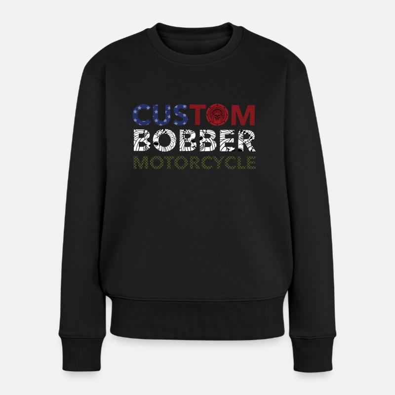 CUSTOM BOBBER MOTORCYCLE - Frauen Premium Bio Pullover - Schwarz