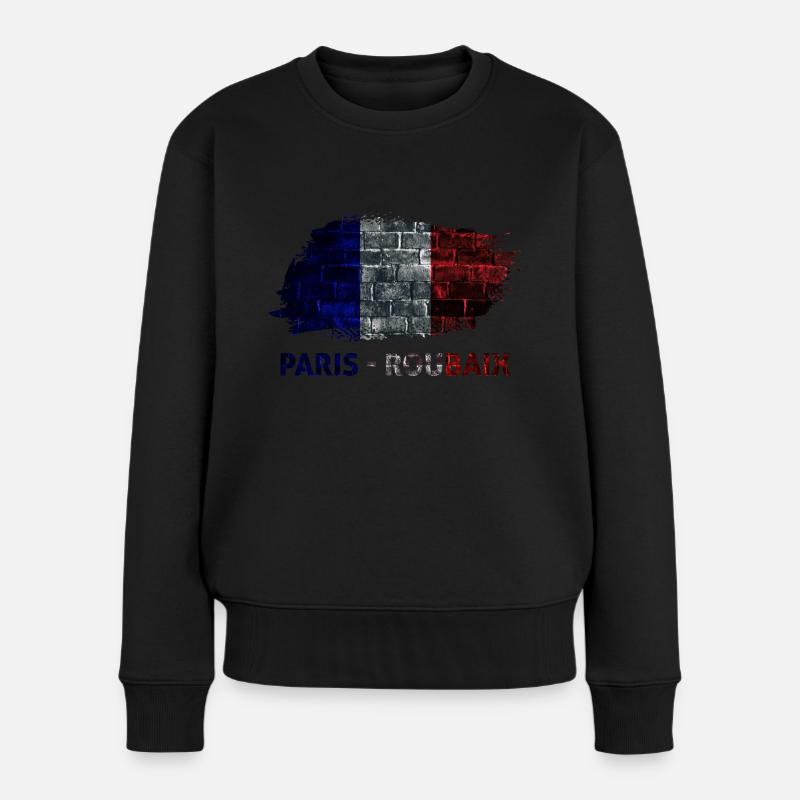 Paris-Roubaix DIE HÖLLE DES NORDENS Paris Roubaix - Frauen Premium Bio Pullover - Schwarz
