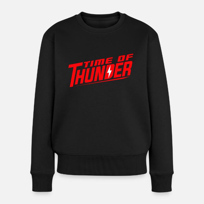 PUISSANCE ROUGE - Pull Premium bio Femme - noir