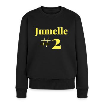 Jumelle Numéro 2 - Pull Premium bio Femme - noir - Devant - Julia (174cm)