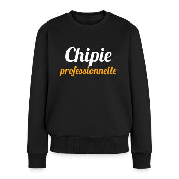 Chipie professionnelle - Humour - Pull Premium bio Femme - noir - Devant - Julia (174cm)