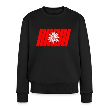 Schweizer Flagge - Frauen Premium Bio Pullover - Schwarz - Vorne - Julia (174cm)