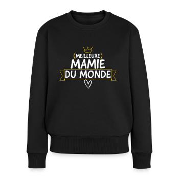 Meilleure mamie du monde. - Pull Premium bio Femme - noir - Devant - Julia (174cm)