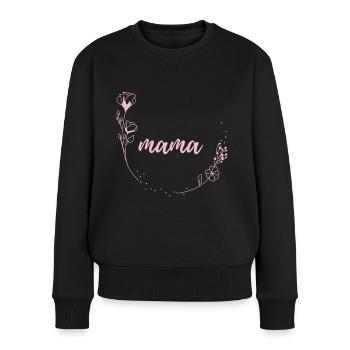 Mama Blumen Flowers - Women's Premium Organic Jumper - black - Front - Julia (174cm)