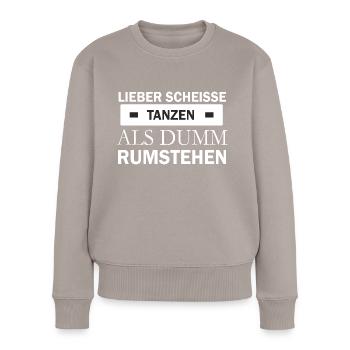 Dancing Dance Music - Frauen Premium Bio Pullover - Taupe - Vorne - Julia (174cm)