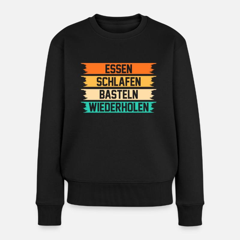 Bastler Basteln - Frauen Premium Bio Pullover - Schwarz
