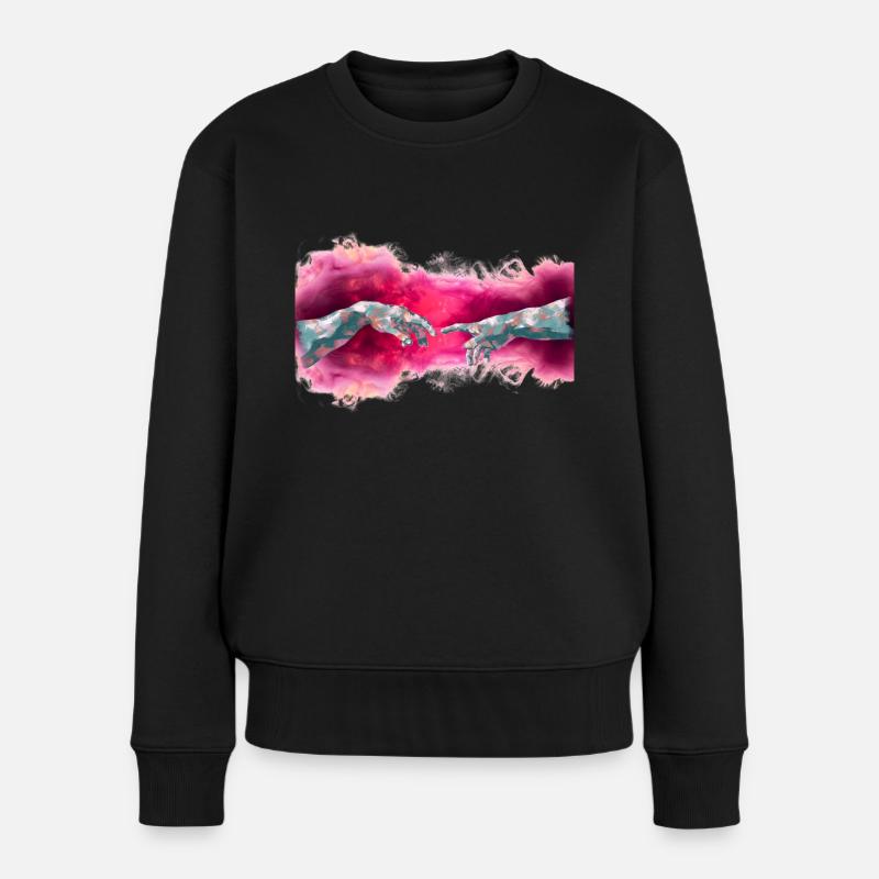 Moderne Kunst Michelangelo - Frauen Premium Bio Pullover - Schwarz