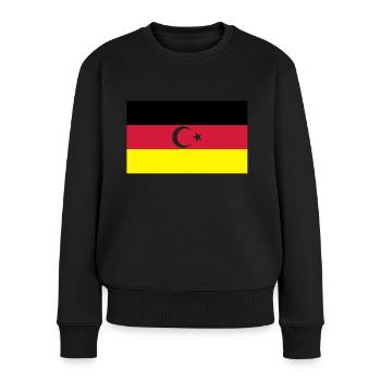 drapeau turc allemand - Pull Premium bio Femme - noir - Devant - Julia (174cm)