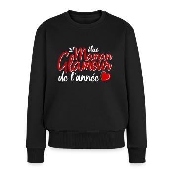 elue maman glamour de l'année - Pull Premium bio Femme - noir - Devant - Julia (174cm)