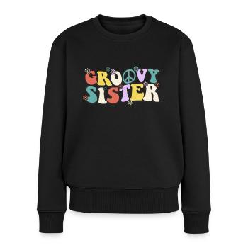 Groovy Sister - Women's Premium Organic Jumper - black - Front - Julia (174cm)