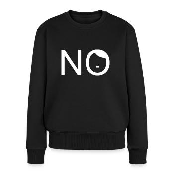 No - Nein zu Rassismus - Antifaschist - Frauen Premium Bio Pullover - Schwarz - Vorne - Julia (174cm)