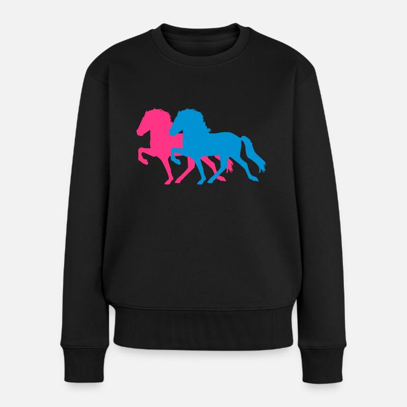 Tölter - Frauen Premium Bio Pullover - Schwarz