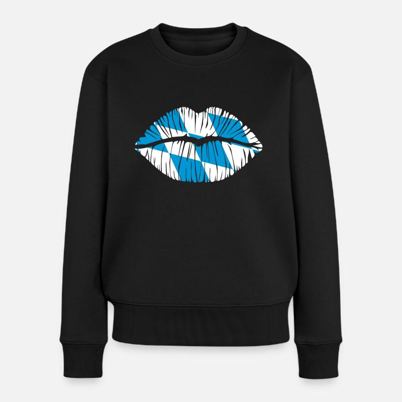 Kuss Bayern - Frauen Premium Bio Pullover - Schwarz