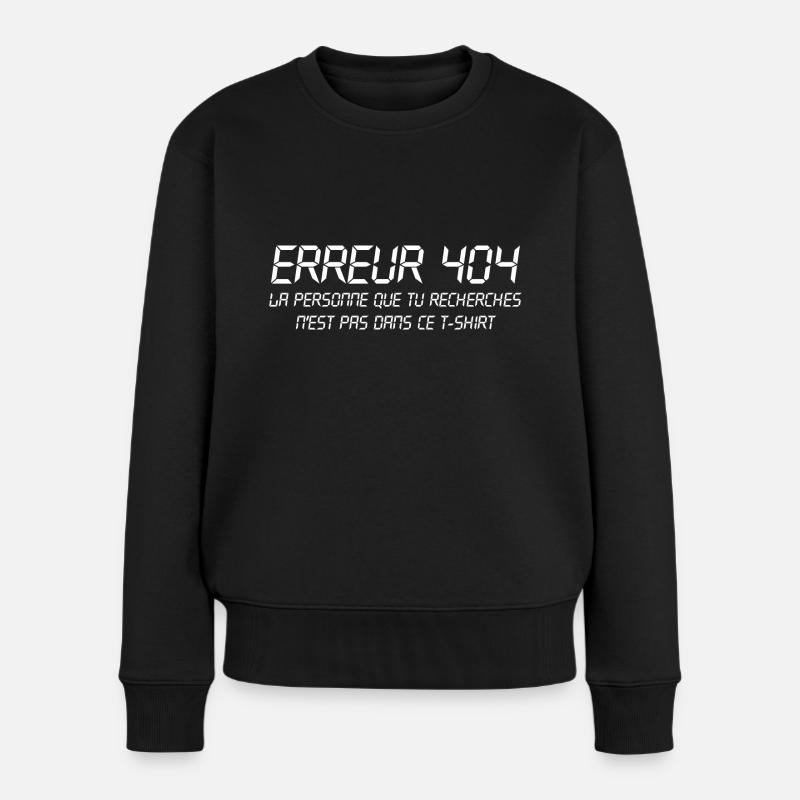ERREUR 404 - Pull Premium bio Femme - noir
