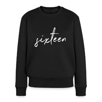 16 Jahre 16. Geburtstag Mädchen Tochter Geschenk - Frauen Premium Bio Pullover - Schwarz - Vorne - Julia (174cm)