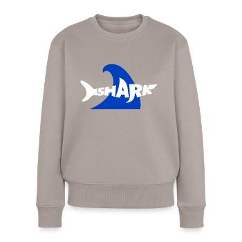 Un Requin - Pull Premium bio Femme - taupe - Devant - Julia (174cm)