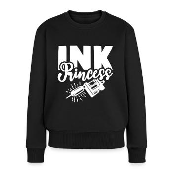 Encre Princesse Tatouage encré - Pull Premium bio Femme - noir - Devant - Julia (174cm)