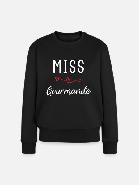 Miss Gourmande - Pull Premium bio Femme - noir