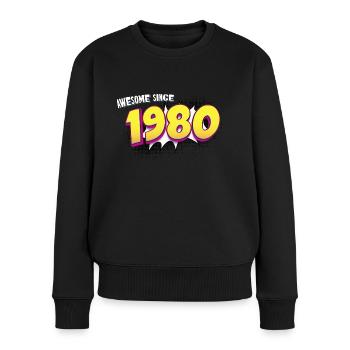 Rétro 43e anniversaire dans le Style de bande dessinée Pop Art - Pull Premium bio Femme - noir - Devant - Julia (174cm)